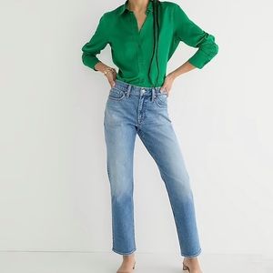 J. Crew Mid Rise 90s Classic Straight Leg Jean 30 Petite Hiker Wash NWT